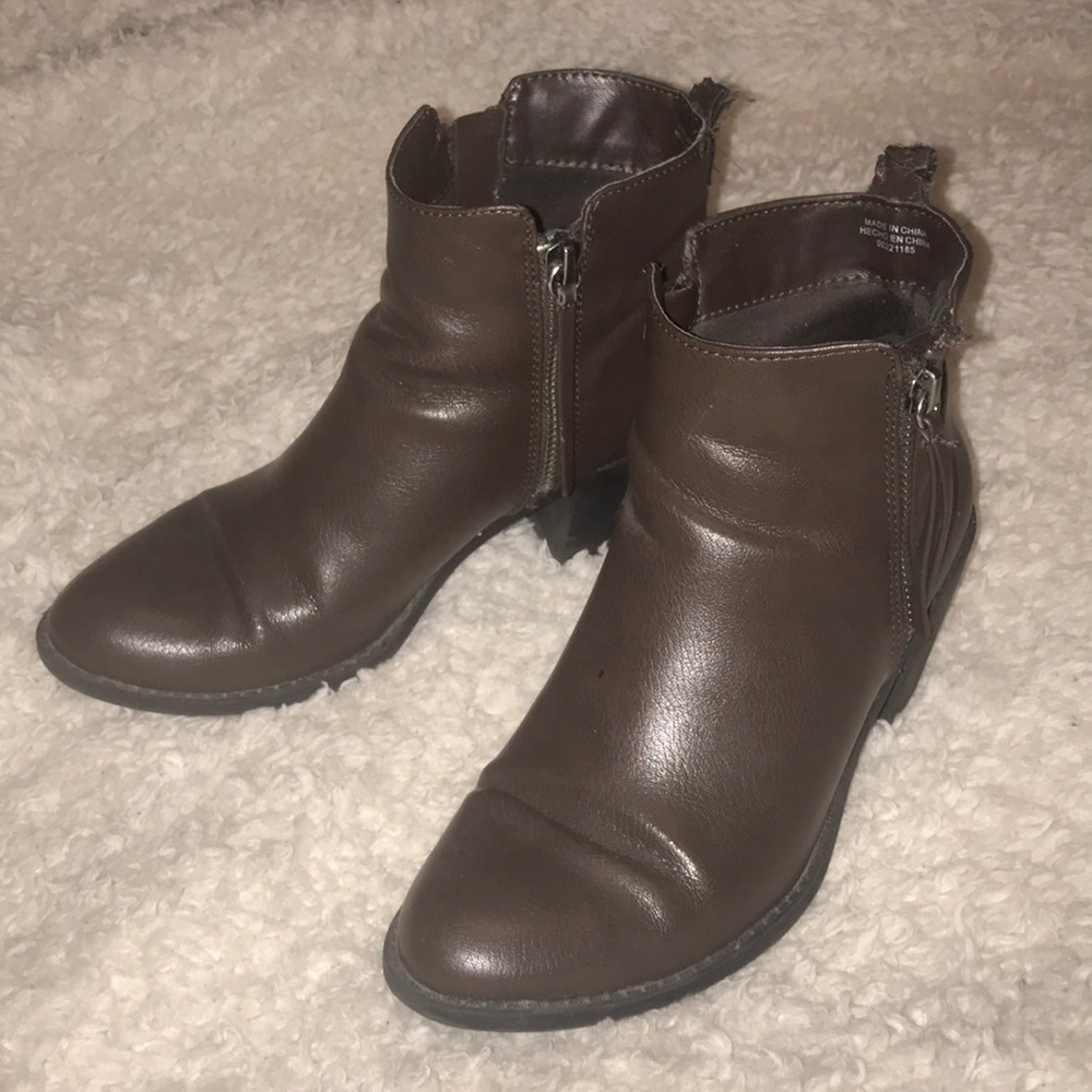 Brown booties